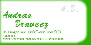 andras dravecz business card